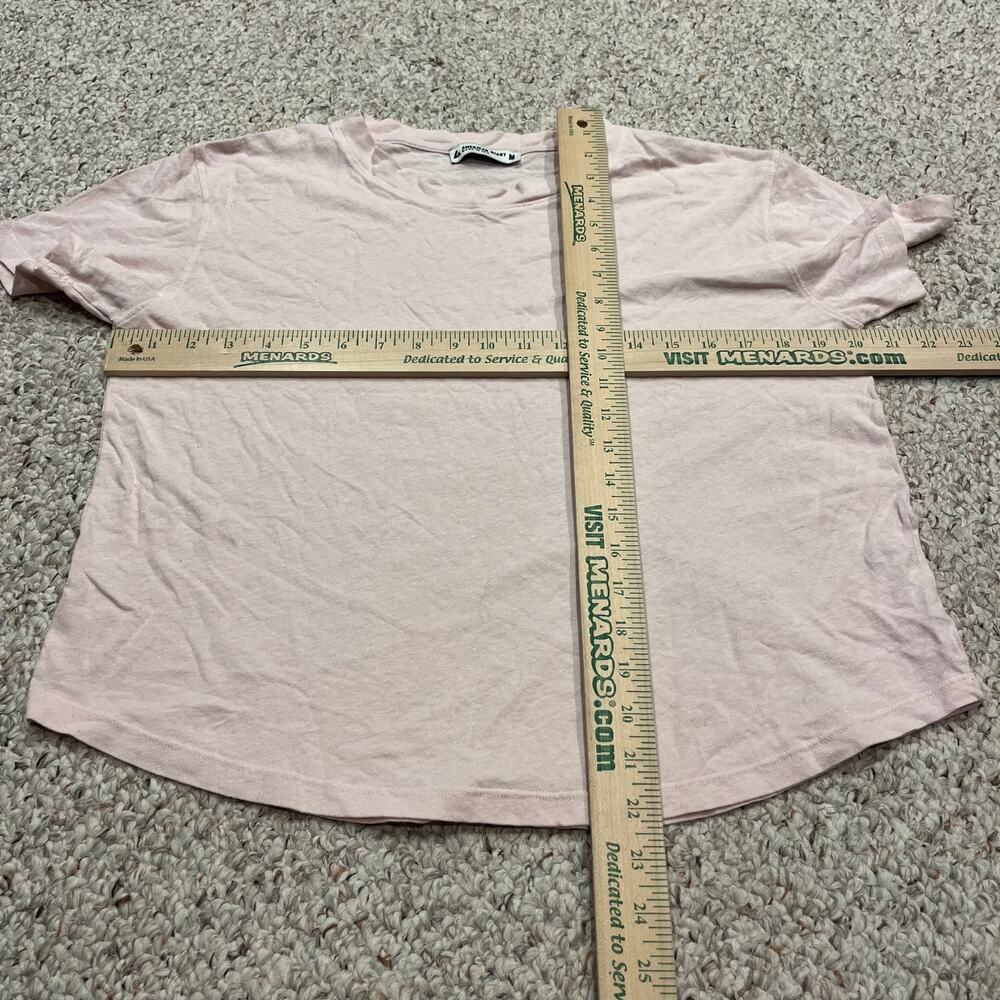 American Giant Women's Short Sleeve Tee Sz M Hemp Cotton Pale Pink Casual - Picture 2 of 6